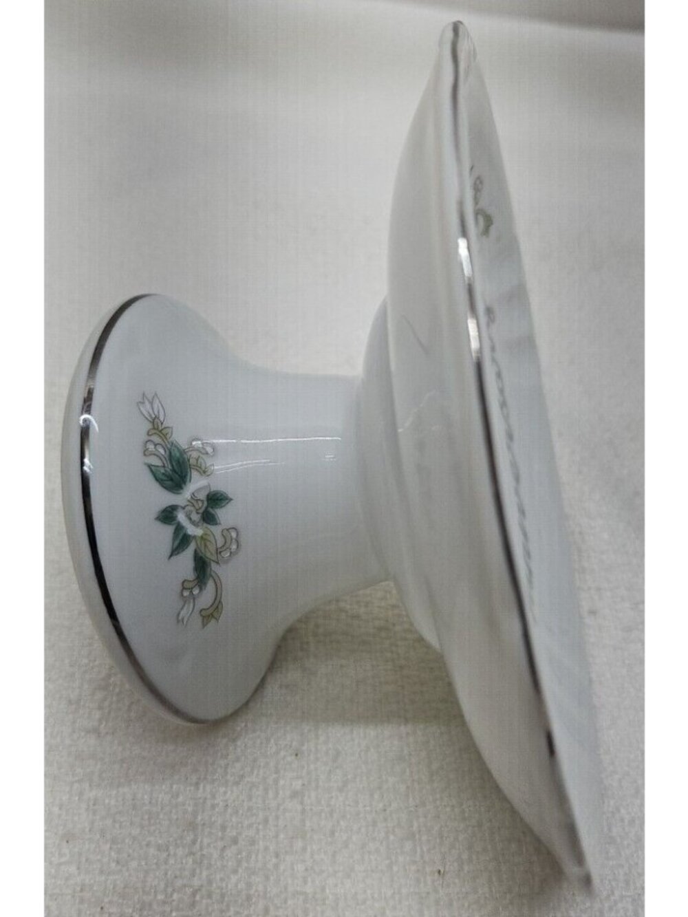 25th Anniversary Pedestal Cake Stand Silver Jubilee Wedding Bells Compote - Picture 13 of 14
